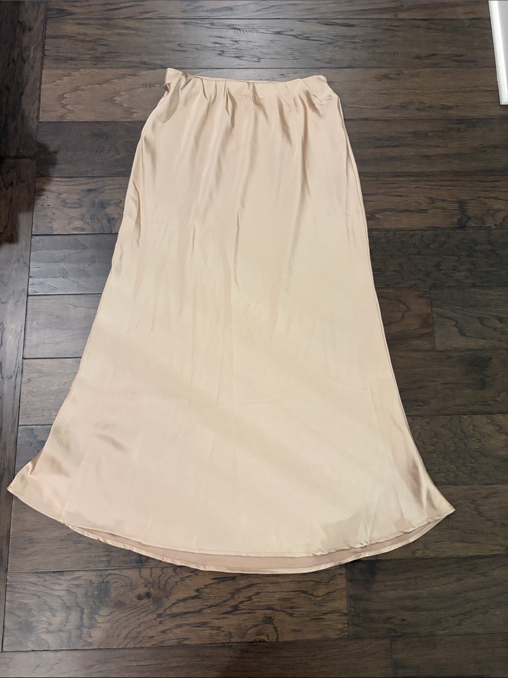New With Tags Wishlist Beige Satin Slip Skirt Sz M